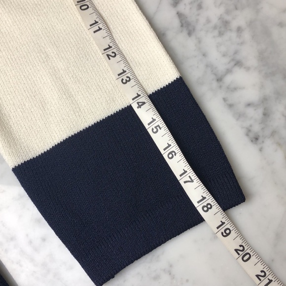 ST.JOHN  Navy Blue and White Dress Size 16 - Picture 13 of 16